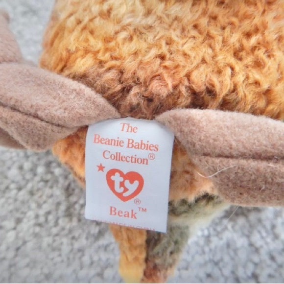 Vintage TY Beanie Babies BEAK the Kiwi Bird, long beak, Hangtag, 1998, Retired - Picture 7 of 9